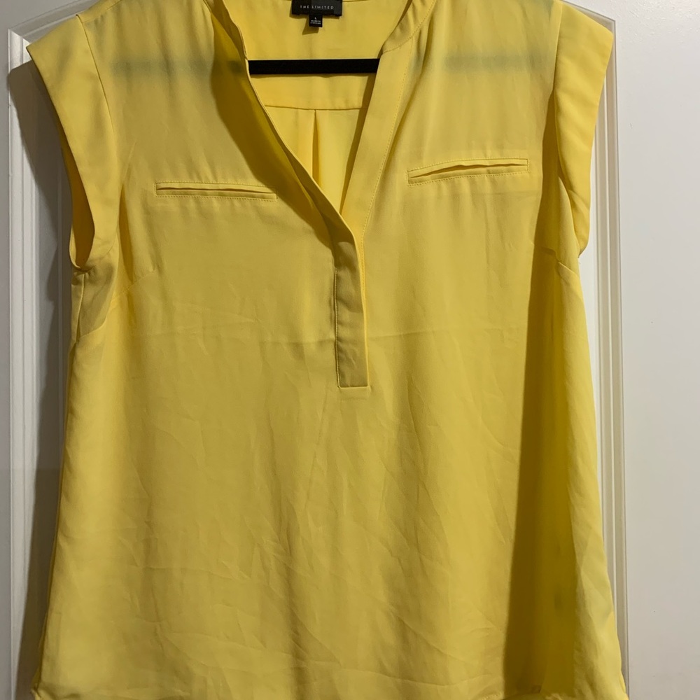 Limited Yellow Split Neck Top
